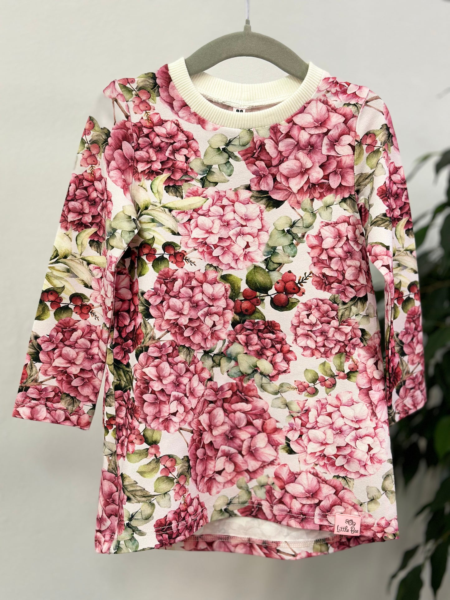 Tunic with flowers pink/white