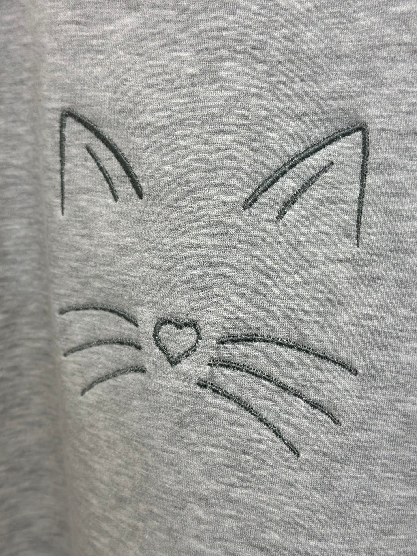 Sweater dress grey cat