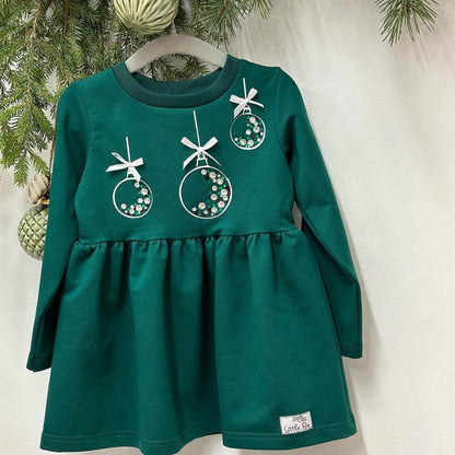 Green dress with decorations