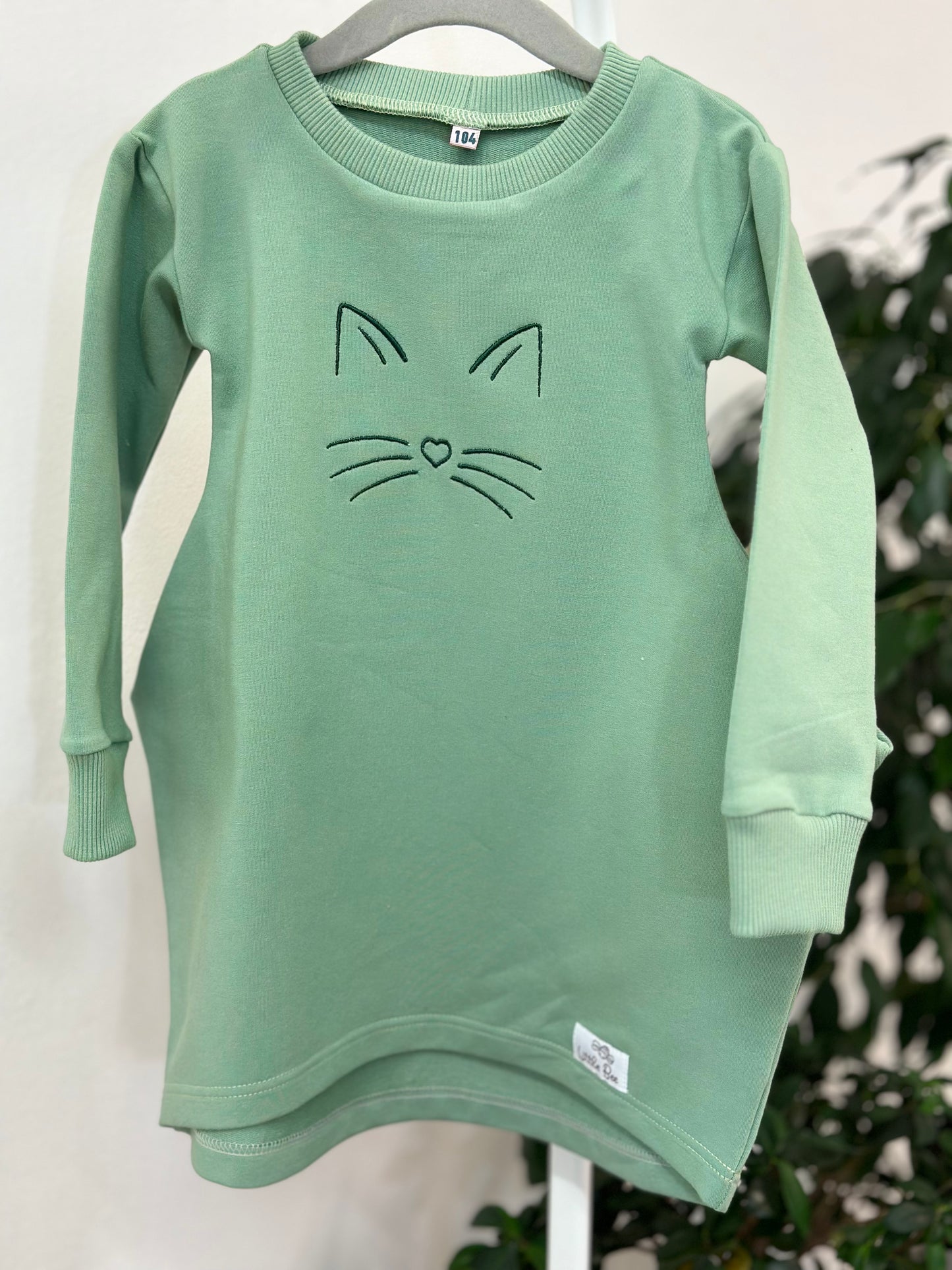 Sweater dress mint cat