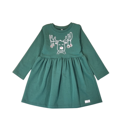 Green dress with Raindeer