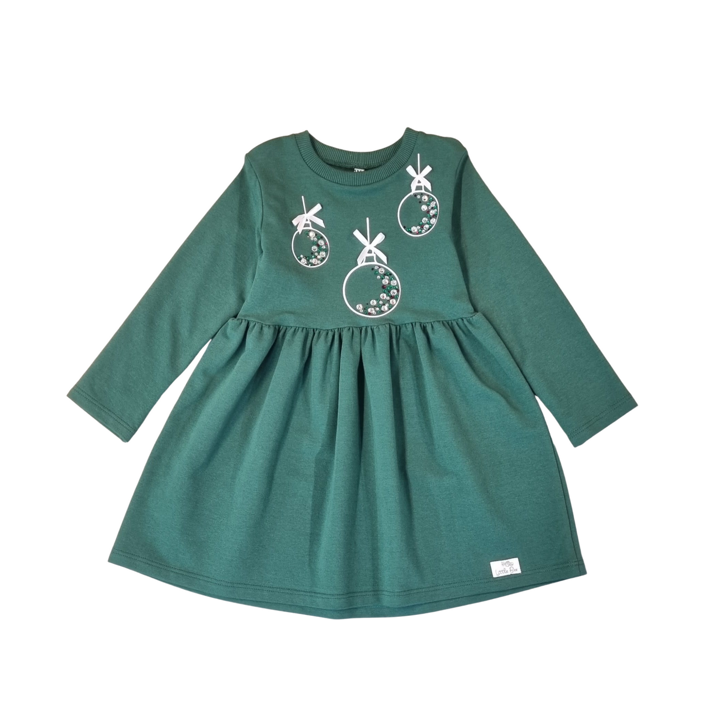 Green dress with decorations