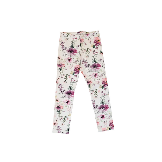 Leggings white flowers