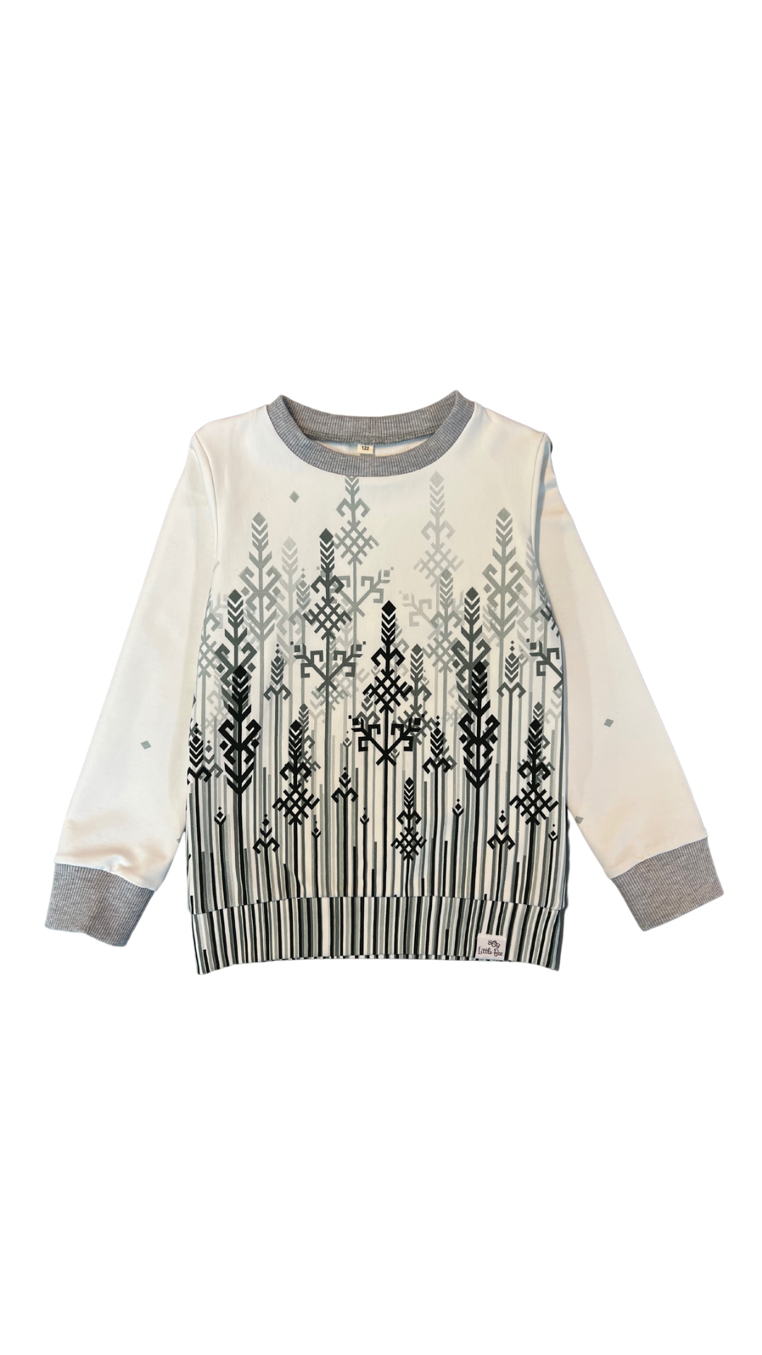 Sweater with ethnic symbols