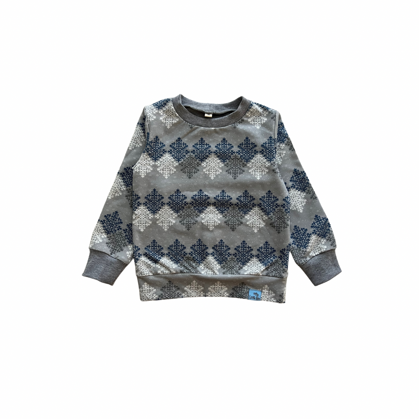 Sweater with ethnic symbols (grey/grey)