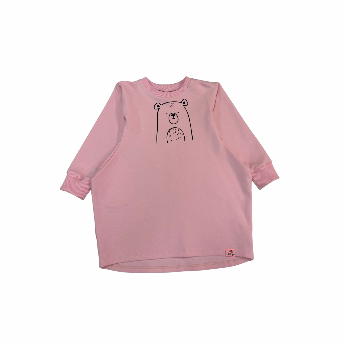 Sweater dress pink bear