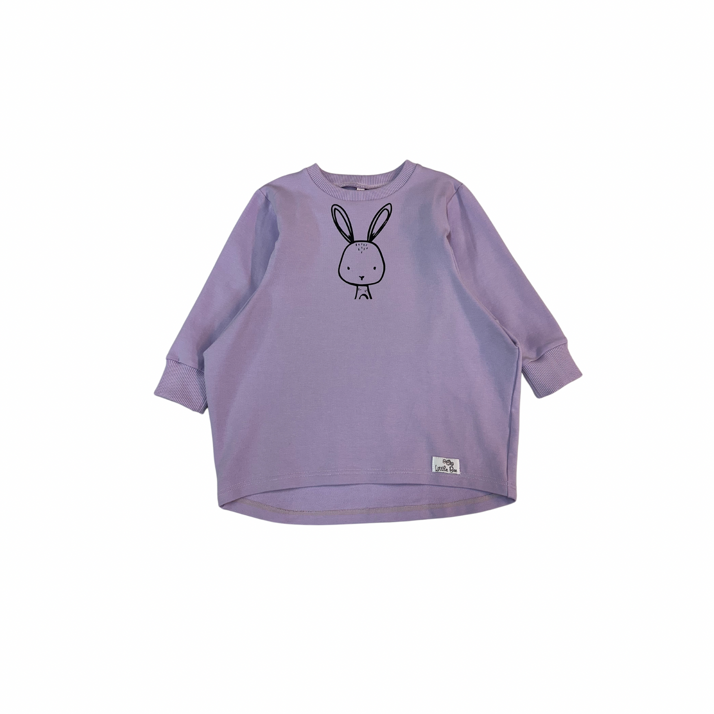 Sweater dress lavender rabbit