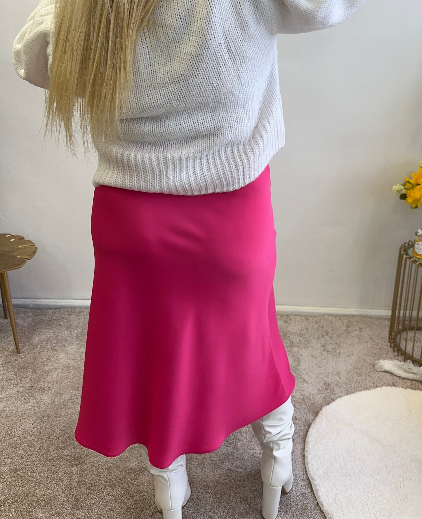 Silk skirt pink